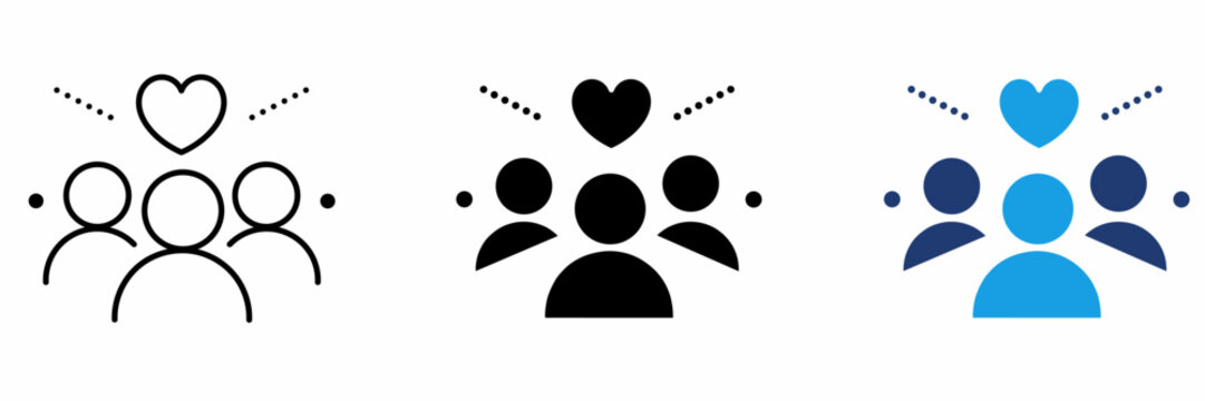 Target Audience And Customer Loyalty Icon Collection. Containing Community, Care, User, Love and more icons.