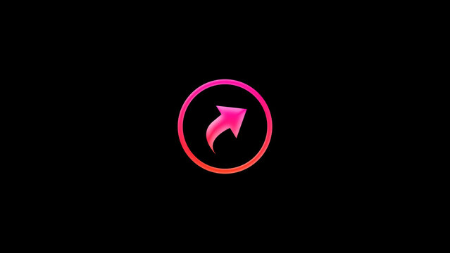 Share Action Icon - Professional clean share icon button animation with polished UI motion for social media videos, app promos and branded digital content