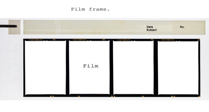 120 film Medium format color film frame.With white space.