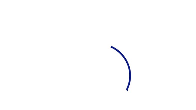 Dark Blue Male Symbol Icon Animation Line Drawing Reveal and Outro Repeated Cycle Loop - Transparent Background Alpha Channel Included