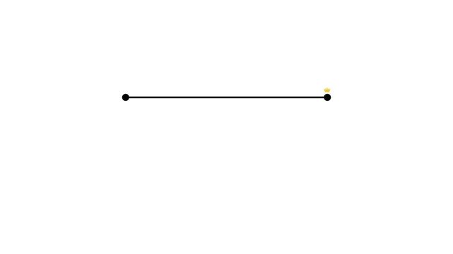 Simple Line Segment with Two Points and a Marker.
