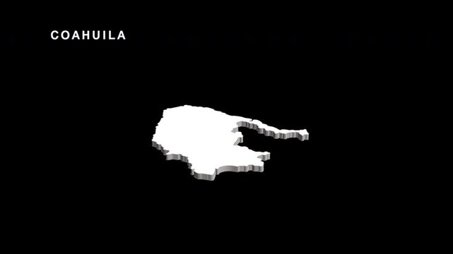 Coahuila state map of mexico presentation