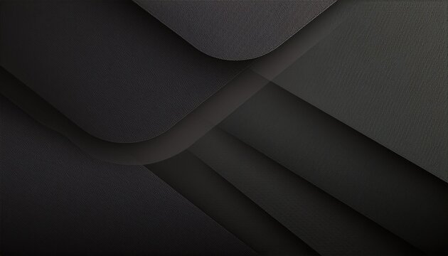 Abstrato Fundo Cinza Escuro E Preto Com Design D Em Camadas Cortadas E Espaco Para Texto
