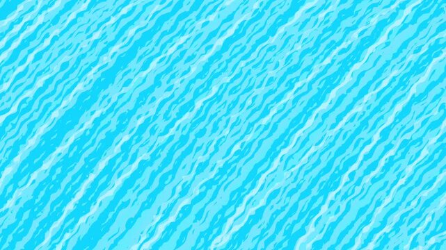 Bright aqua blue crayon texture with diagonal wavy strokes, fresh water inspired abstract surface and energetic summer background design