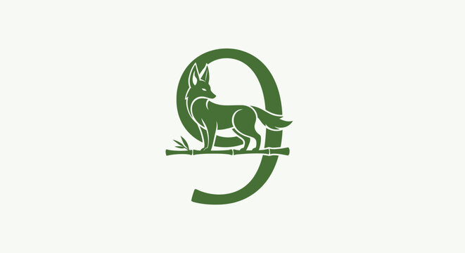 Green Rabbit Logo with Curved Tail Design.