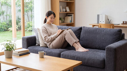Fototapeta premium Asian Professional Working in Flexible Lifestyle Environment