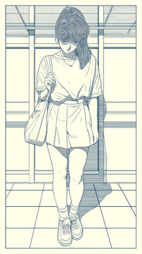 Japanese Lo-Fi Anime Concept Art