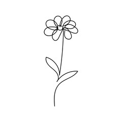 Drawing of a Simple Flower on Transparent Background © NAZIM RAHMAN