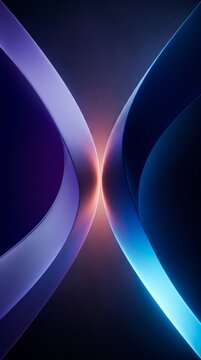 Abstract futuristic fintech background with glowing curved elements wavy shapes cyber network design and digital connection concept for premium tech business corporate brand identity