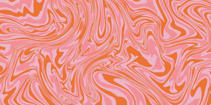 Psychedelic trippy y2k retro background swirl. Simple vector illustration. Groovy wave print. Vintage background. Psychedelic groovy spiral