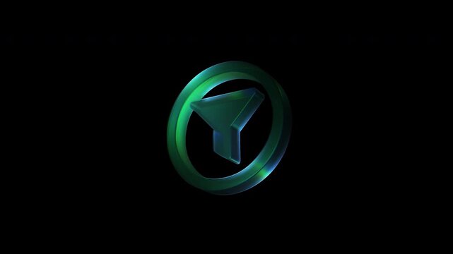 Rotating filter icon symbol for social media content