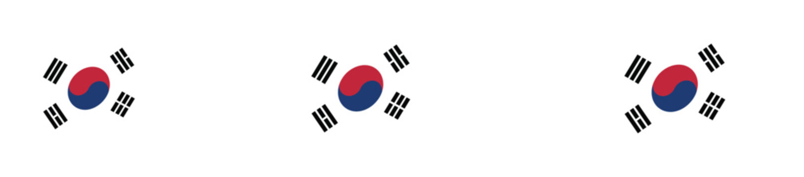 South korean flag wallpaper with three taegeuk symbols