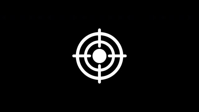 Animated crosshair target aiming glitch effect