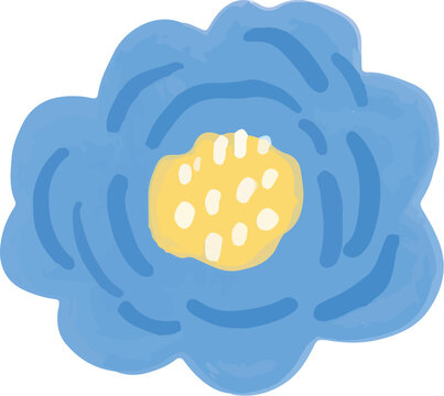 Hand Painted Floral Bloom Element Illustration