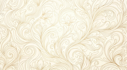 Fototapeta premium Elegant gold floral filigree pattern