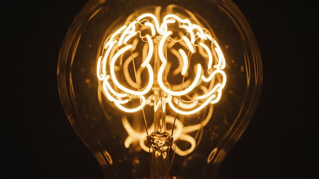 Light bulb with brain filament