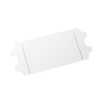 Blank paper ticket stub for event entry