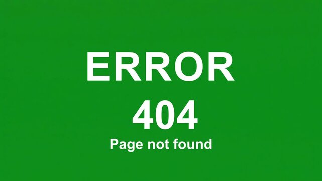 Animated Error 404 page not found