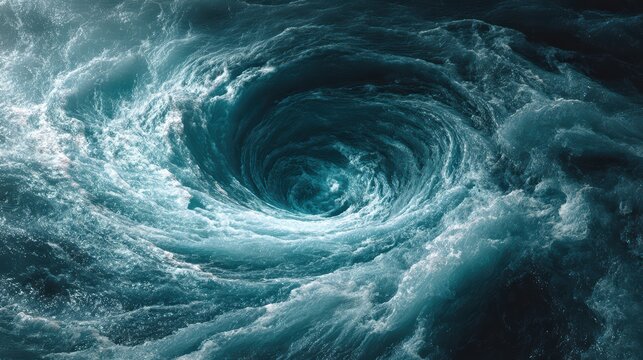 surreal ocean whirlpool sucking water downward while vertical spiral rises toward sky, powerful nature force scene, ultra realistic photo, 8k 