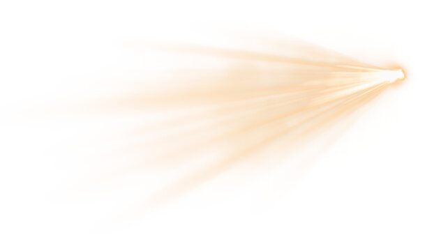 gold Transparent PNG overlay of a golden spotlight beam with glowing light effect and bright rays ideal for stage theatrical concert and event design elements ray fog mist studio presentation