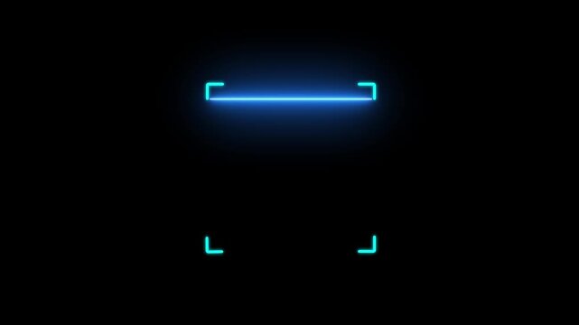 QR Code Scanner Animation on green screen. Futuristic barcode quick-response code scanning Bar. scan any Documents on a black background