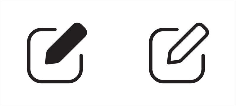 Edit Pencil Icon for Mobile Concept and Web Design White Background Vector Illustration EPS10