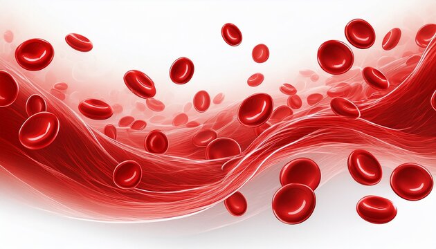 blood cells wave on white background leukocytes erythrocytes bloodstream