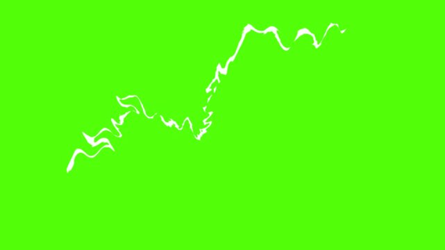 Electric Arc Animation on Green Screen Background