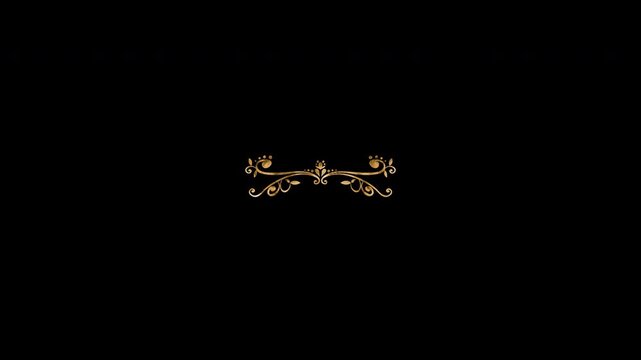 Luxury Filigree Decoration Elegant Royal Swirls Classical Wedding Frame 4K Video