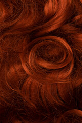 Naklejka premium Red hair as a background.