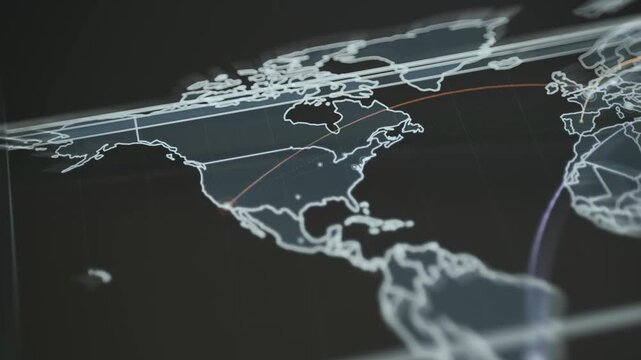 United States highlighted on live cyber threat monitoring map