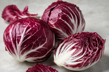 Fototapeta premium Radicchio on a wooden table