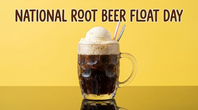 Root Beer Float in Glass Mug
