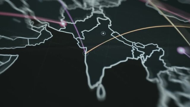 India highlighted on live cyber threat monitoring map