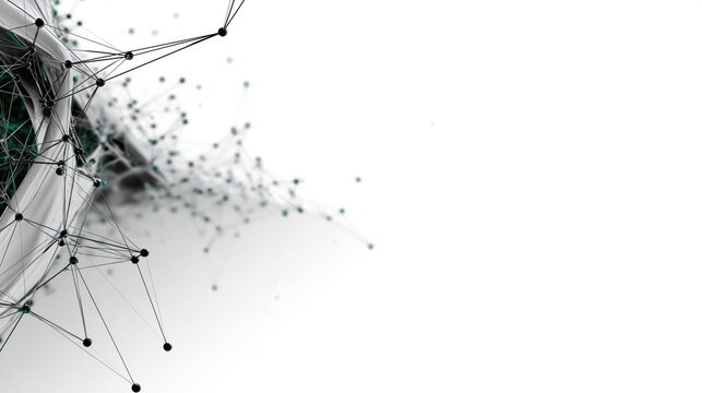 Abstract network connection data technology background wireframe digital