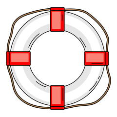 Obraz premium Nautical life preserver. Travel and tourism symbol. Retro style conceptual illustration.