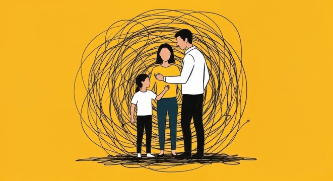 Family struggling with mental health issues and emotional turmoil