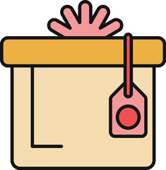 Obraz premium Gift box icon representing presents, surprises, and special celebrations