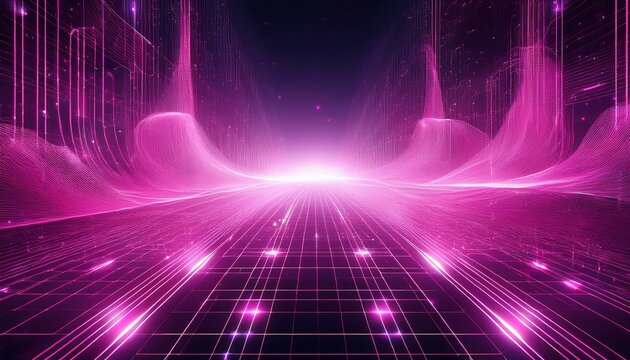 ethereal pink tech image a light cognitive matrix framework for future data navigation