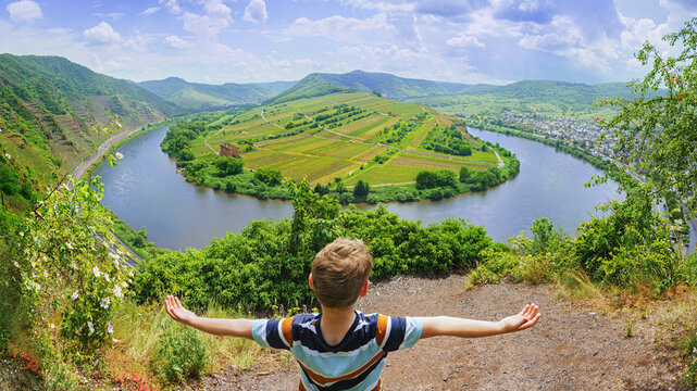 hiking on the Mosel, zell - Mosel loop from above