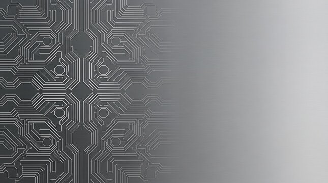 Abstract circuit board pattern on textured grey background  