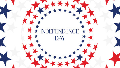 Obraz premium Red and blue star pattern celebrating American Independence Day holiday event