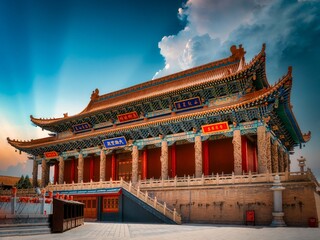 Fototapeta premium Kumarajiva Temple in Wuwei