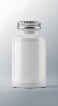EmptyGlassBottleWithMetalCapIsolatedOnWhite.