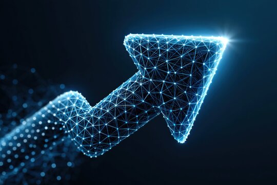 Dynamic upward arrow representing growth and advancement