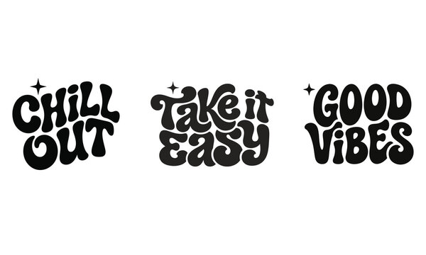 Retro style positive sayings