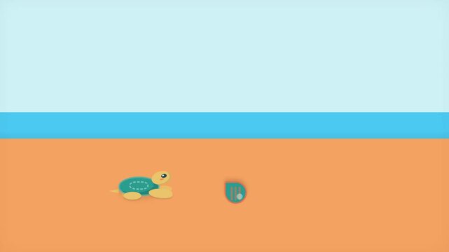 Tiny Turtle Journey A Peaceful Ocean Story Animation.