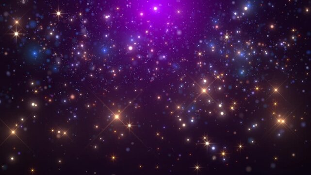 purple sparkles lights background particle animation