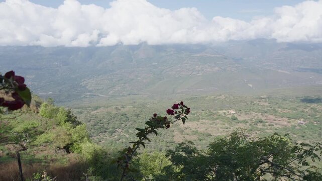 Barichara Santander with panoramic views of the Suarez River valley and its mountain landscape