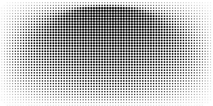 Wave halftone pattern. Halftone dots background. Vector